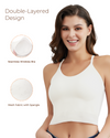 White Shimmer Tank Top details