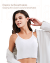 White Shimmer Tank Top Side rendering