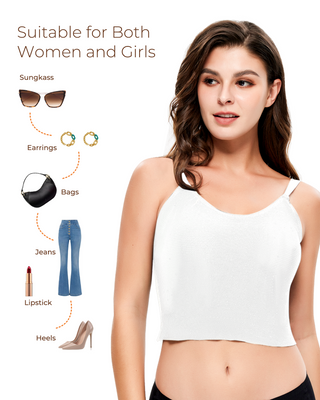 White Shimmer Tank Top Pairing