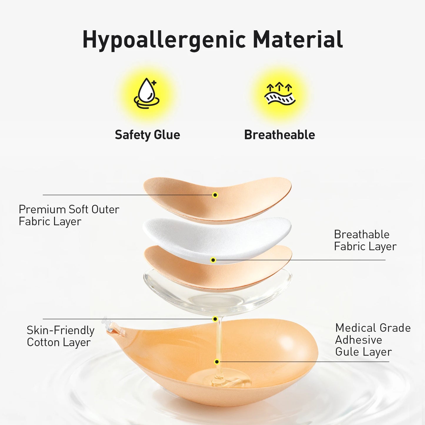 Fabric Adhesive Bra