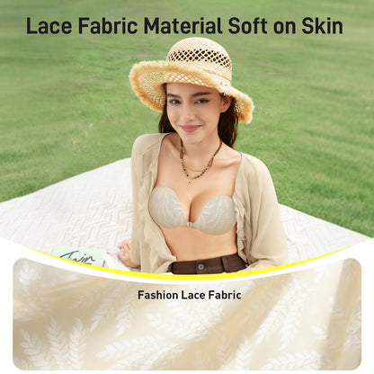 Patterned Magnetic Clasp Adhesive Bra