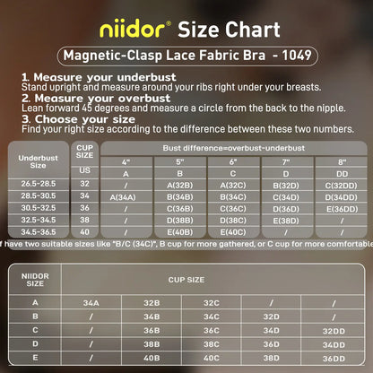 Patterned Magnetic Clasp Adhesive Bra