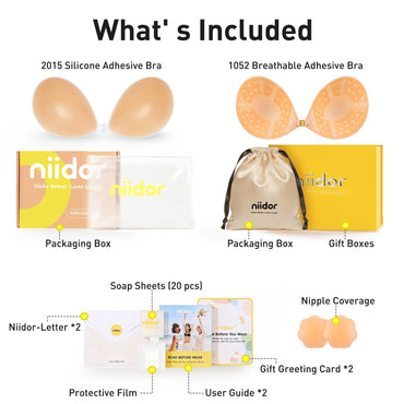 Breathable Silicone Bra Set