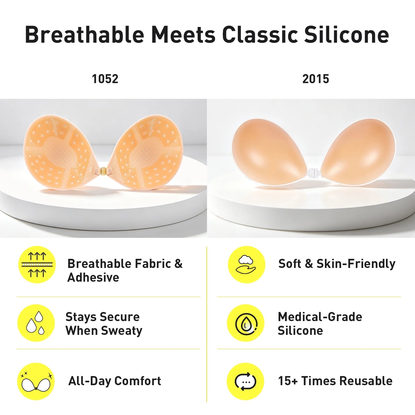 Breathable Silicone Bra Set