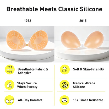 Breathable Silicone Bra Set