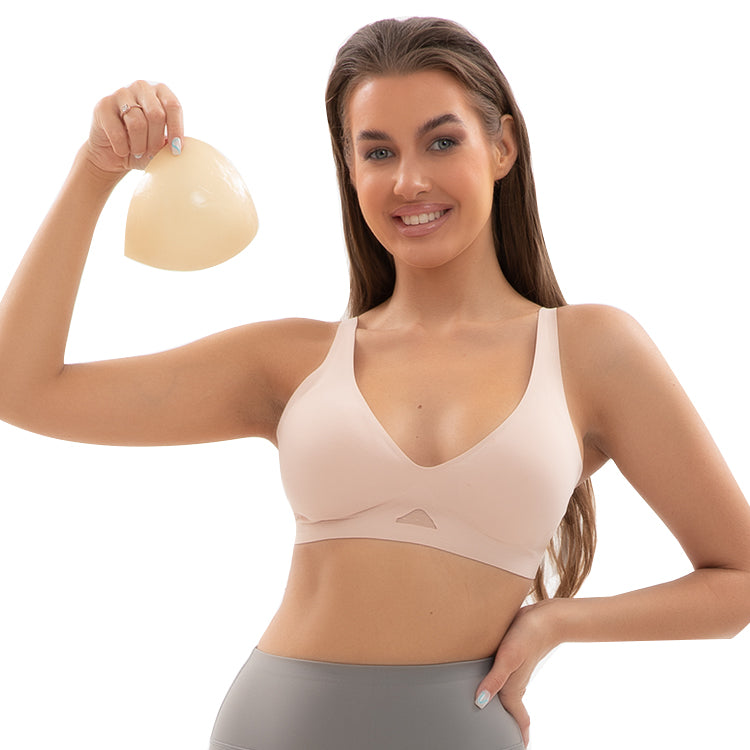 Silicone Adhesive Bra Pads Breast Inserts Breathable Push Up Sticky Bra  Cups Compatible Swimsuits & Bikini (beige)