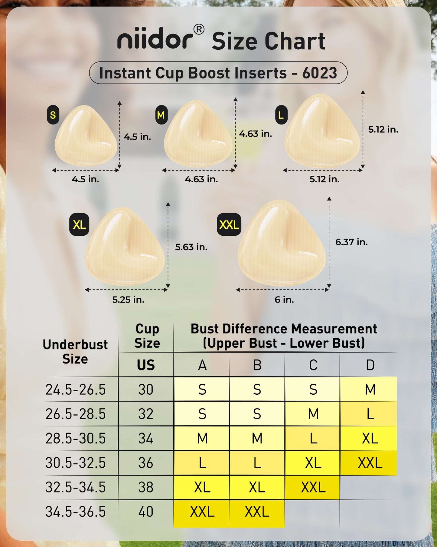 L-shaped Bra Inserts