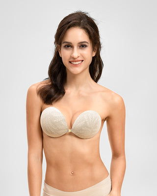 Patterned Magnetic Clasp Adhesive Bra