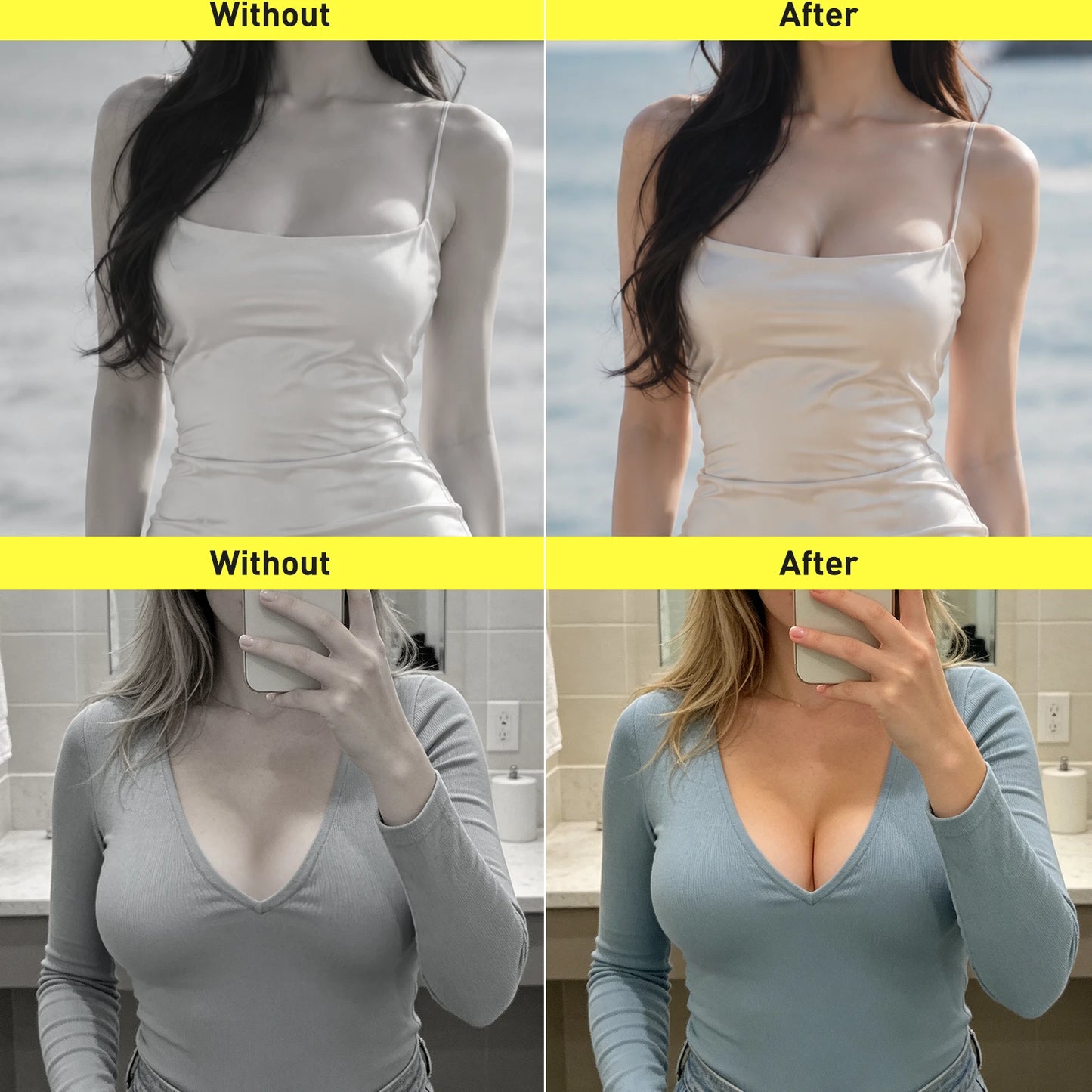 Niidor Silicone & Magnetic Bra Set