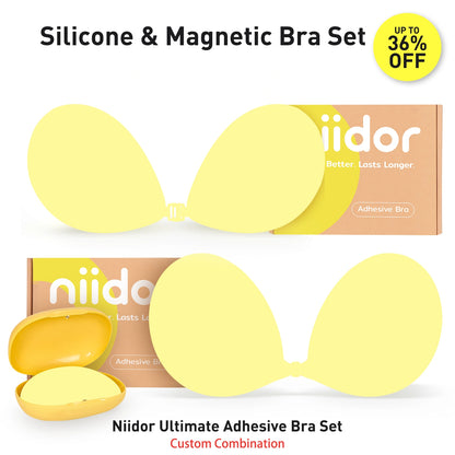 Niidor Silicone & Magnetic Bra Set