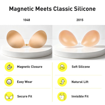 Niidor Silicone & Magnetic Bra Set