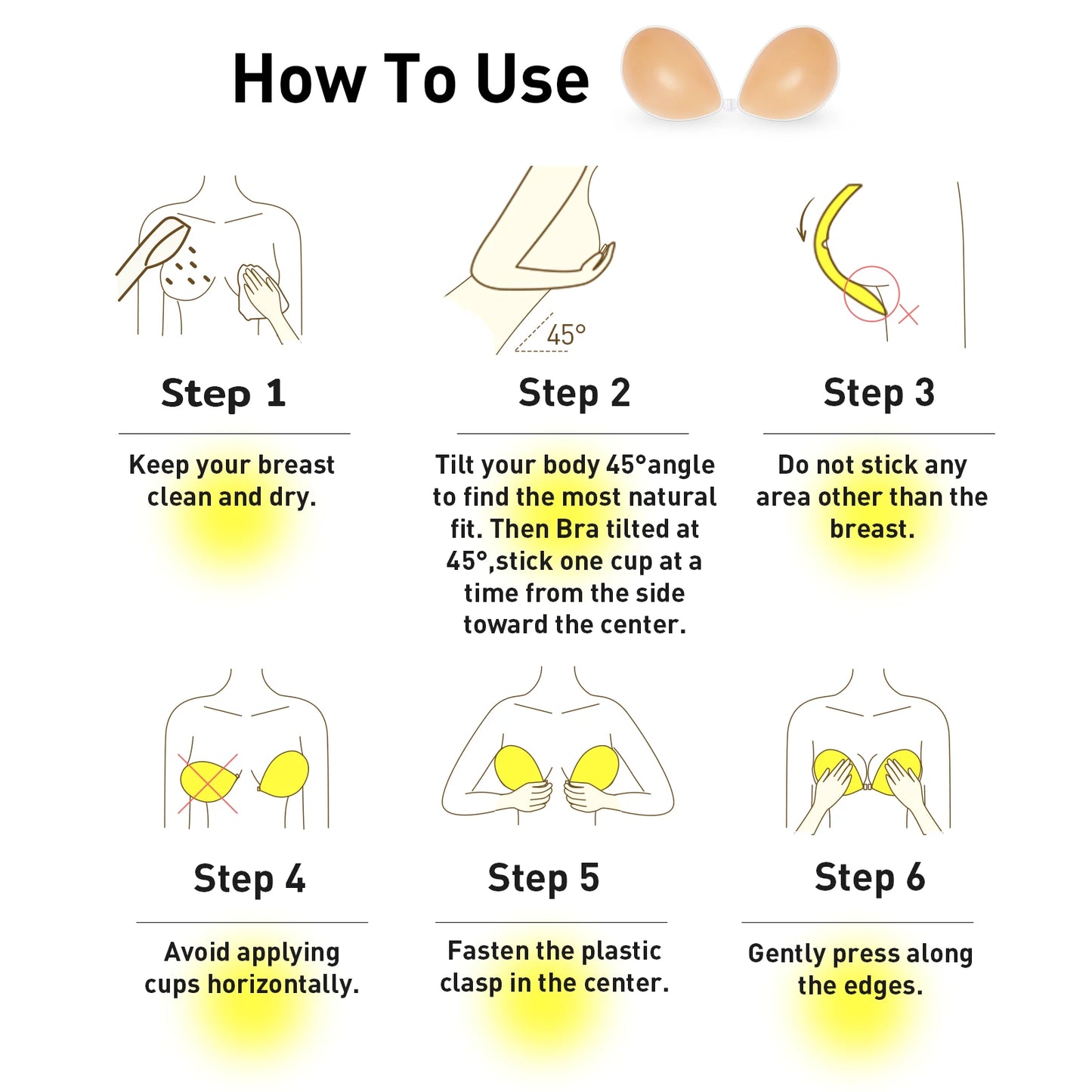 Niidor Silicone Bra & Inserts Set