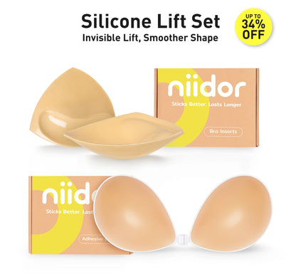 Niidor Silicone Bra & Inserts Set