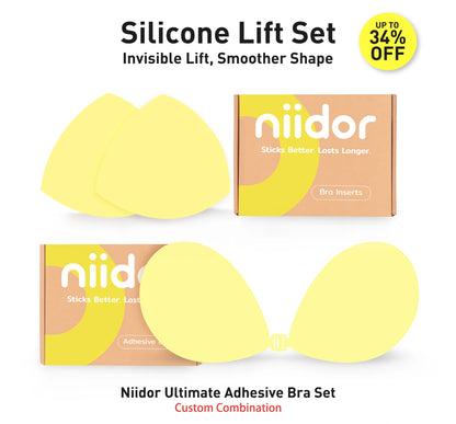 Niidor Silicone Bra & Inserts Set