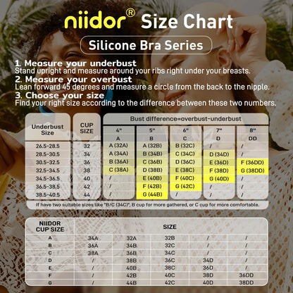 Niidor Silicone Bra & Inserts Set