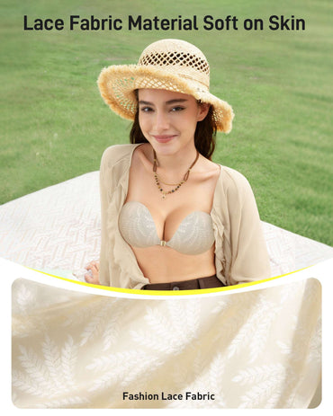 Patterned Magnetic Clasp Adhesive Bra