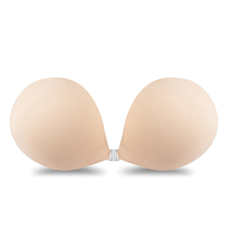  Niidor Adhesive Bra Strapless Sticky Bra (B Cup) Nipple Covers  (03, Round Caramel) : Clothing, Shoes & Jewelry