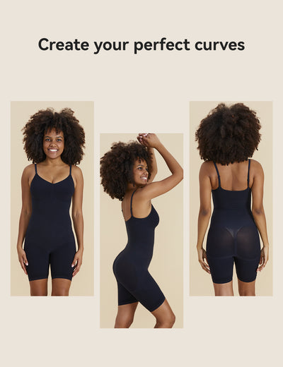 niidor-Seamless Barely There Mid-Thigh Bodysuit  shapewear for women
