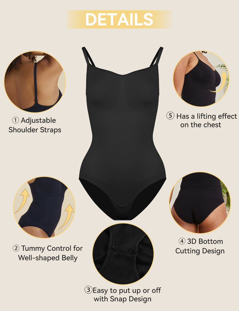 niidor-Seamless Barely There Brief Bodysuit best shapewear for plus size