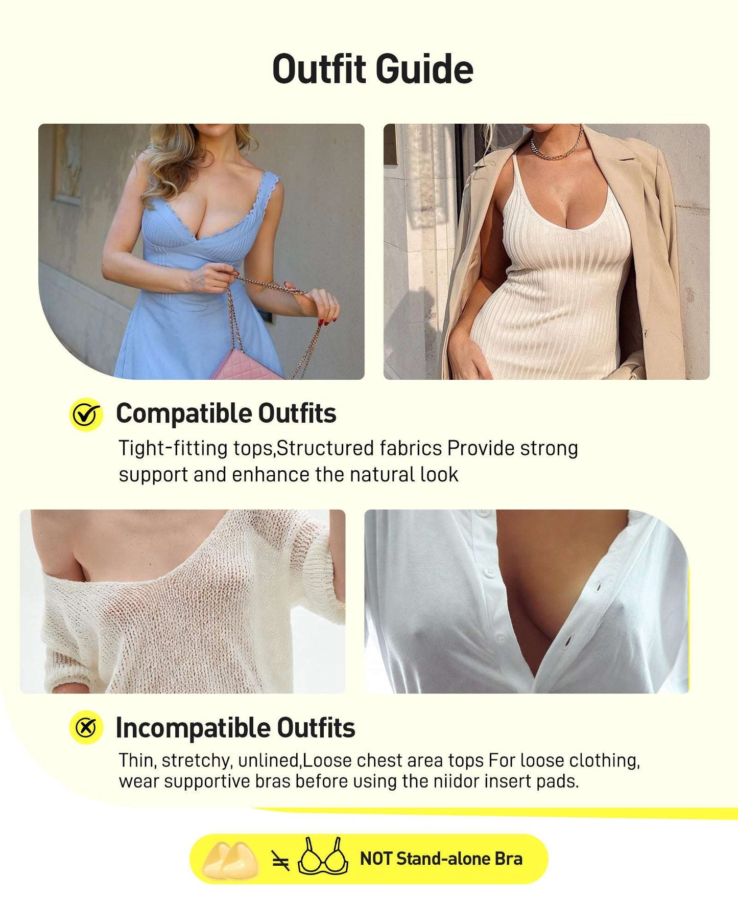 L-shaped Bra Inserts