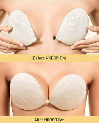 Patterned Magnetic Clasp Adhesive Bra