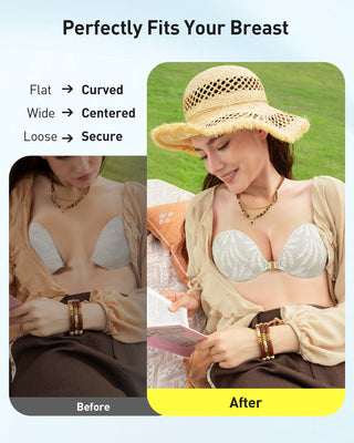 Patterned Magnetic Clasp Adhesive Bra