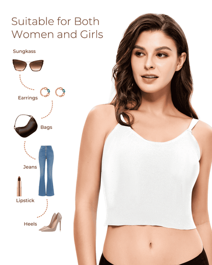 White Shimmer Tank Top Pairing