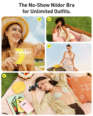 Patterned Magnetic Clasp Adhesive Bra