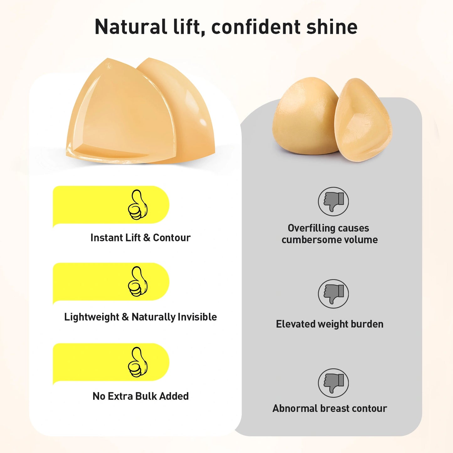 Double-sided adhesive large insert pad