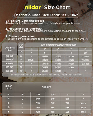 Patterned Magnetic Clasp Adhesive Bra