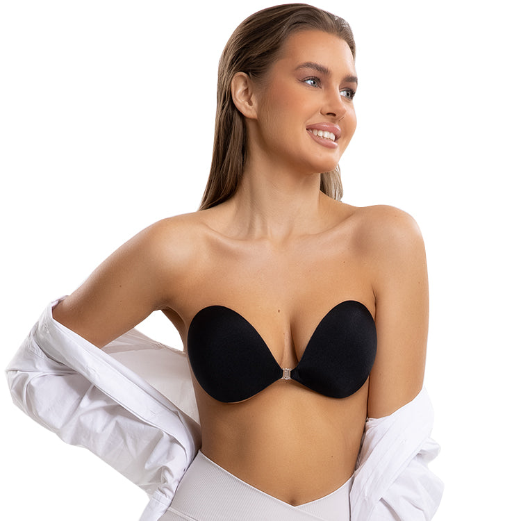 Adhesive Bra with Front Closure