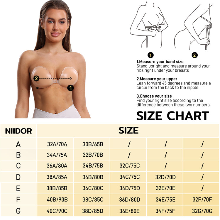 Wedding and Daily Silicone Adhesive Bra size