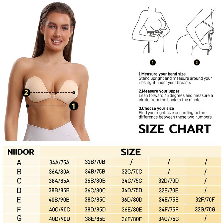 Adhesive Bra with Front Closure - Adhesive Bras