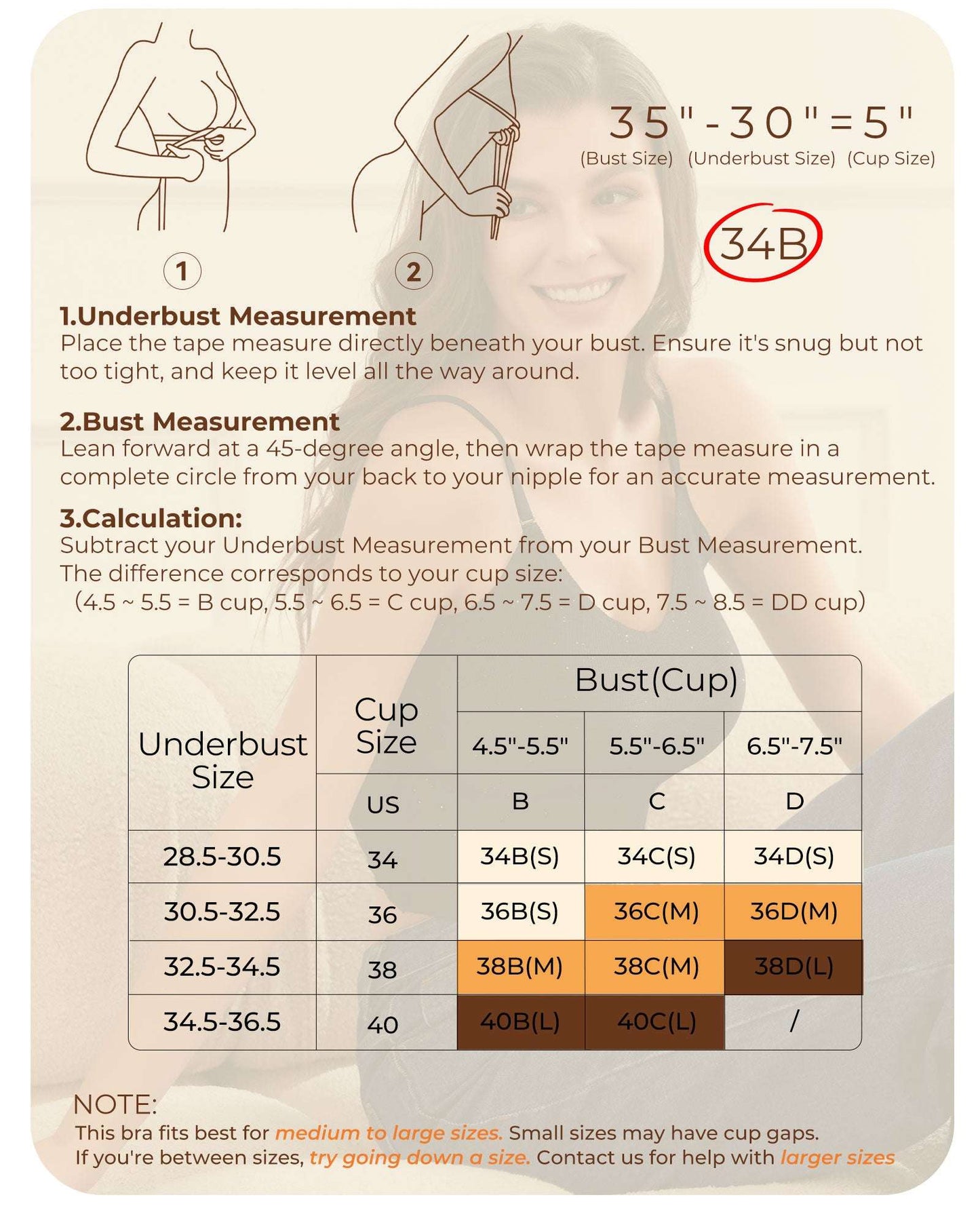 Black Shimmer Tank Top Size Chart