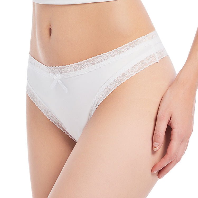 Lace - Trim Thong Panty - 