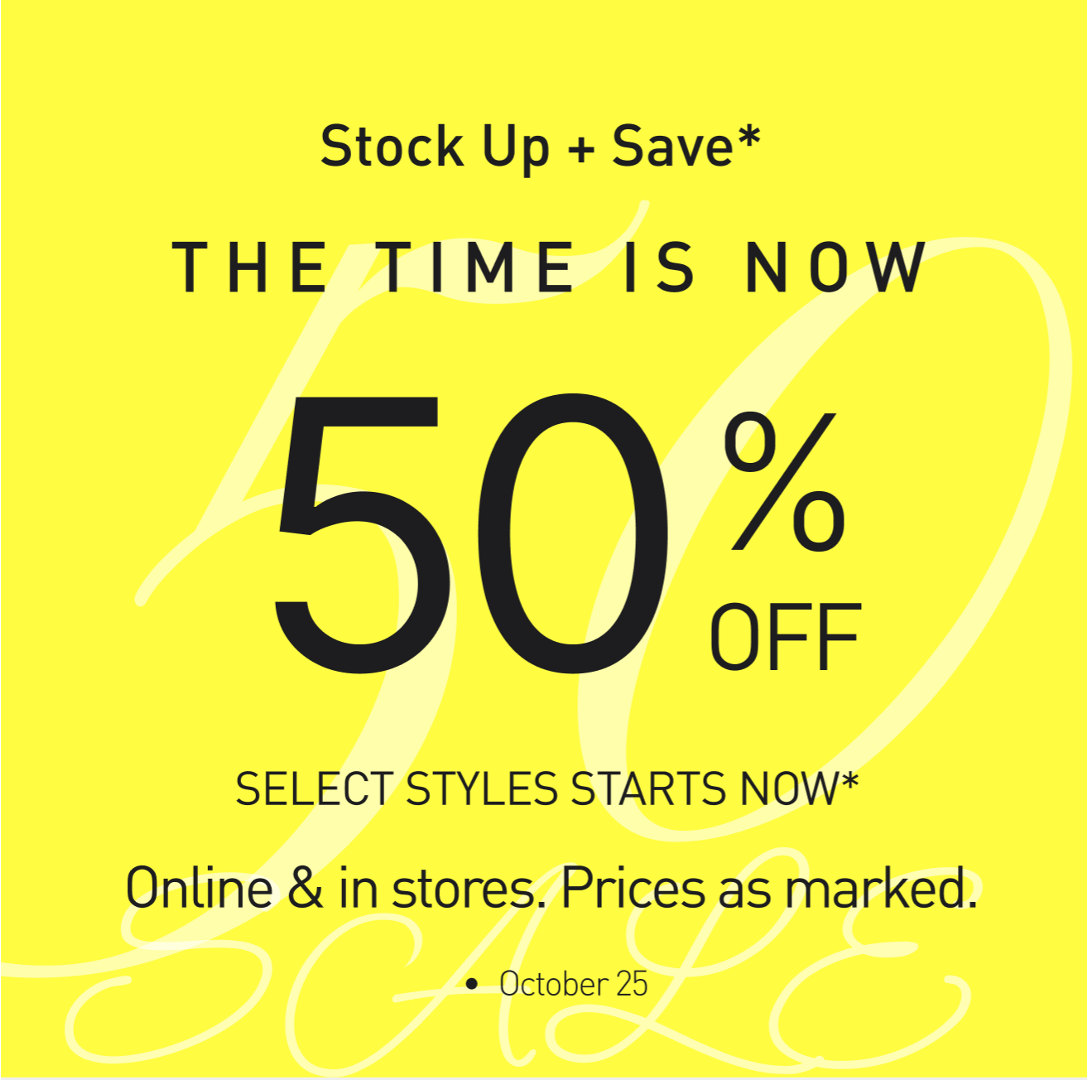 Stock Up + Save 50% OFF
