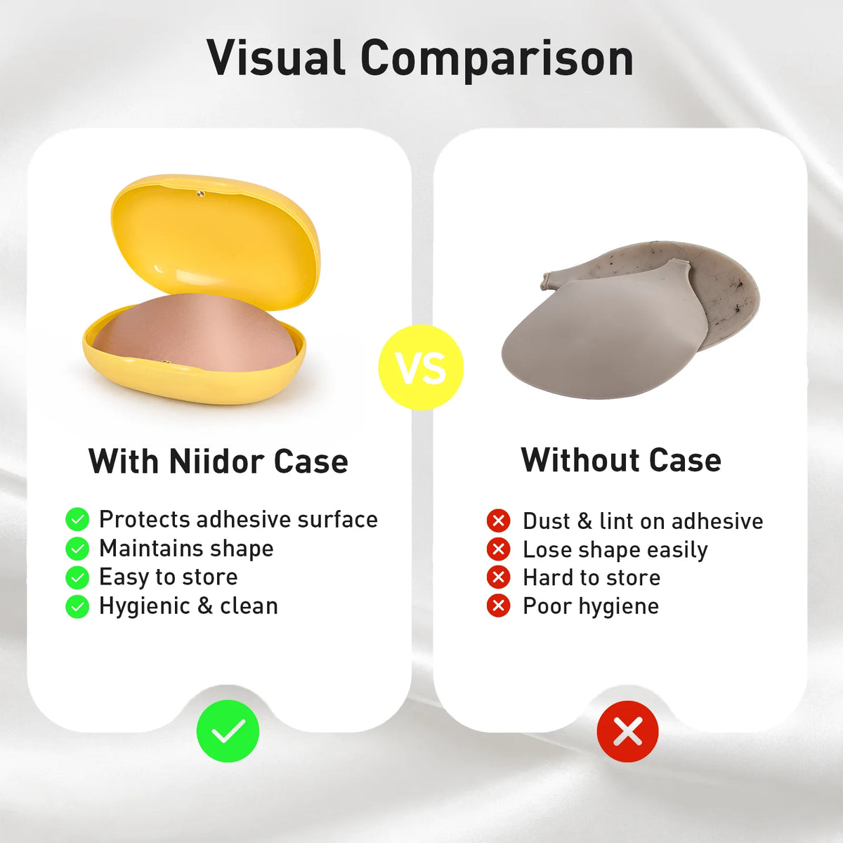 Niidor Magnetic Adhesive Bra Storage Case