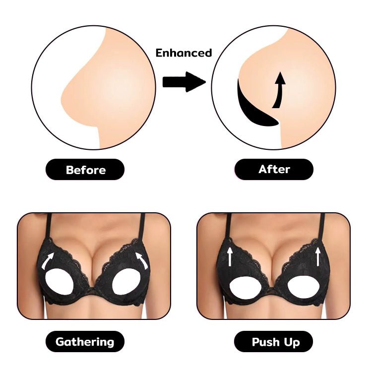Clear bra inserts for natural enhancement